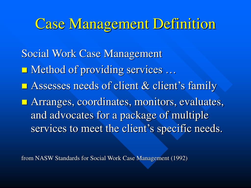 social work case management assignment