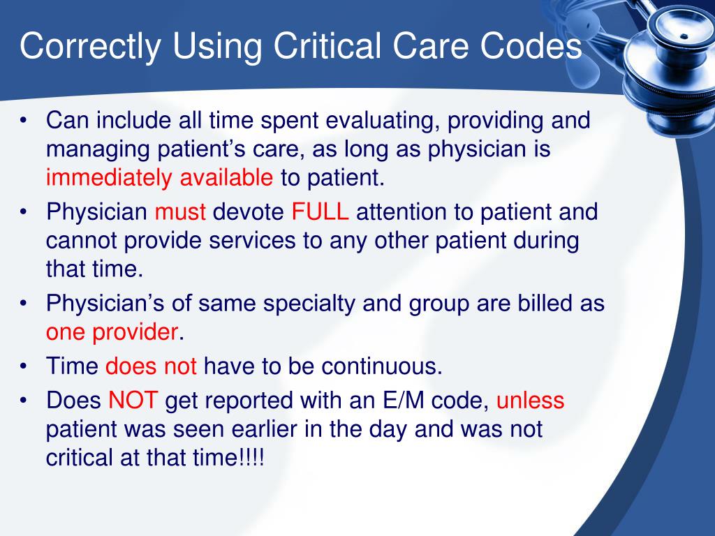 PPT Prolonged and Critical Care Codes PowerPoint Presentation, free