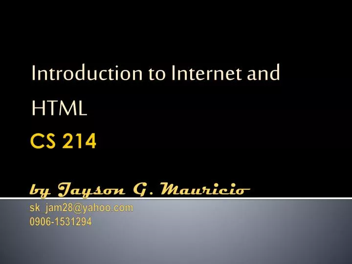 introduction to internet and html n.