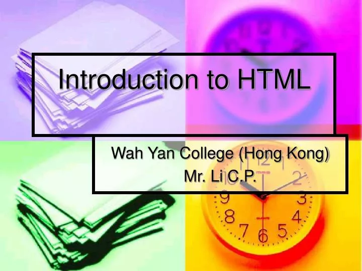 introduction to html n.
