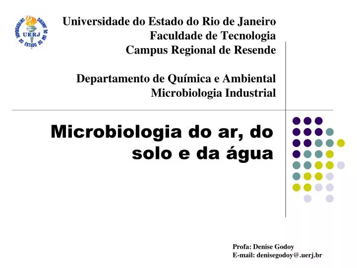 microbiologia do ar do solo e da gua n.