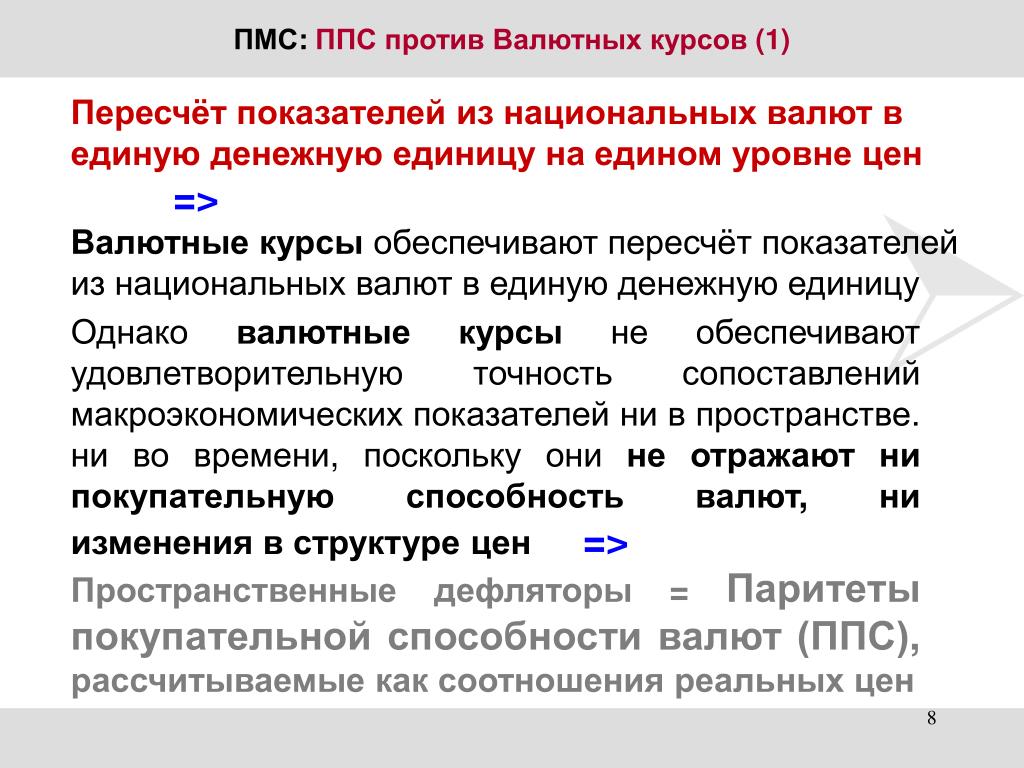 Ппс доллара. Паритеты покупательной способности (ППС) национальных валют. Программа международных сопоставлений. Покупательная способность валюты. Структура ПМС.