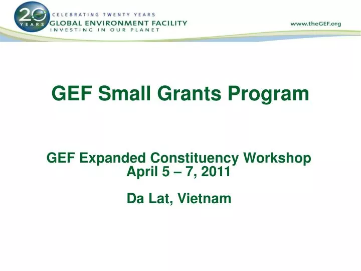 gef small grants program n.