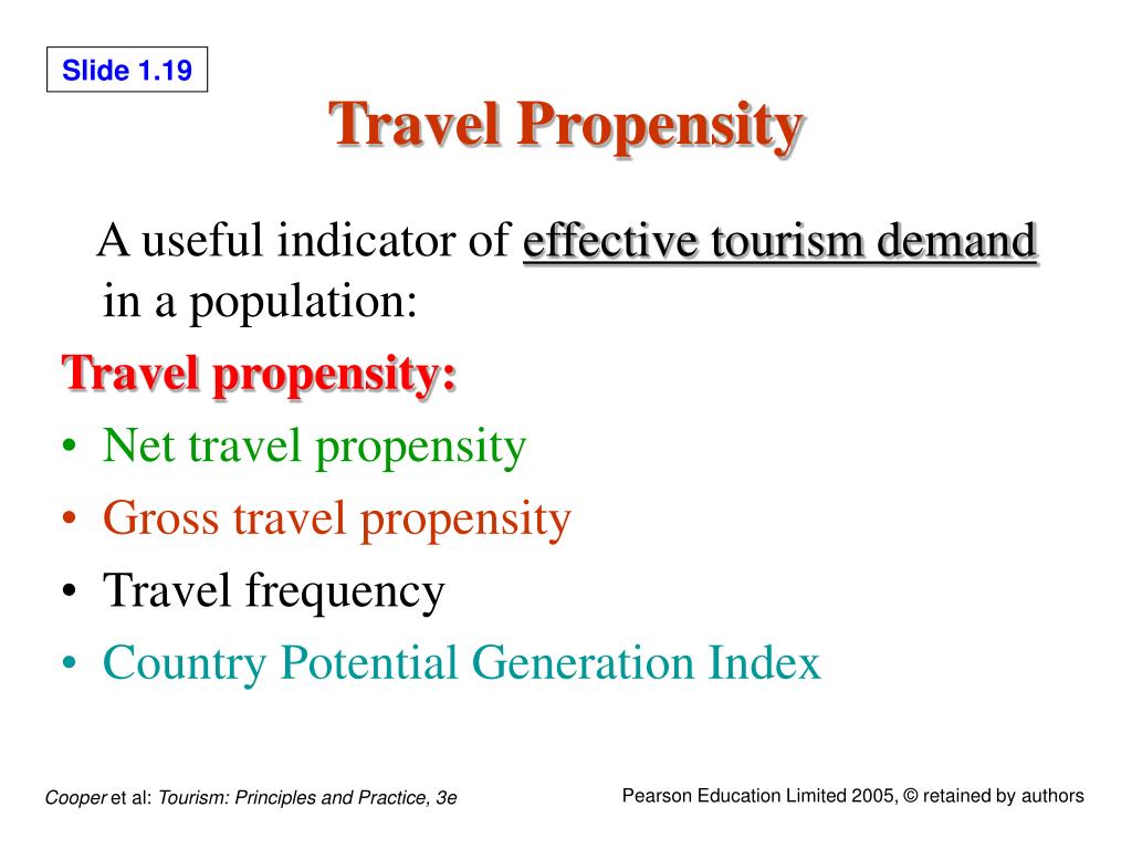 gross travel propensity formula