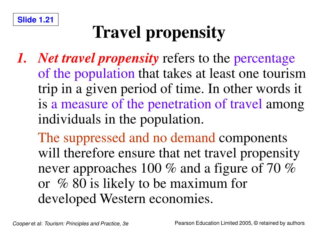 gross travel propensity formula