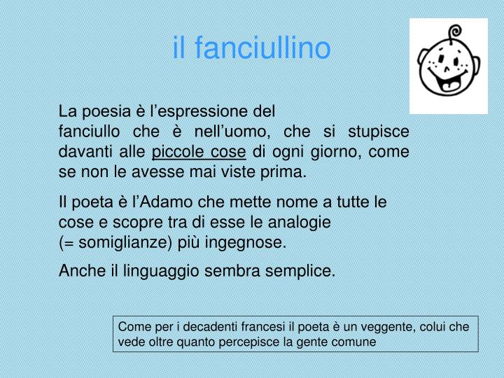 Il Fanciullino Che è In Noi PPT - Giovanni Pascoli PowerPoint Presentation - ID:3734340