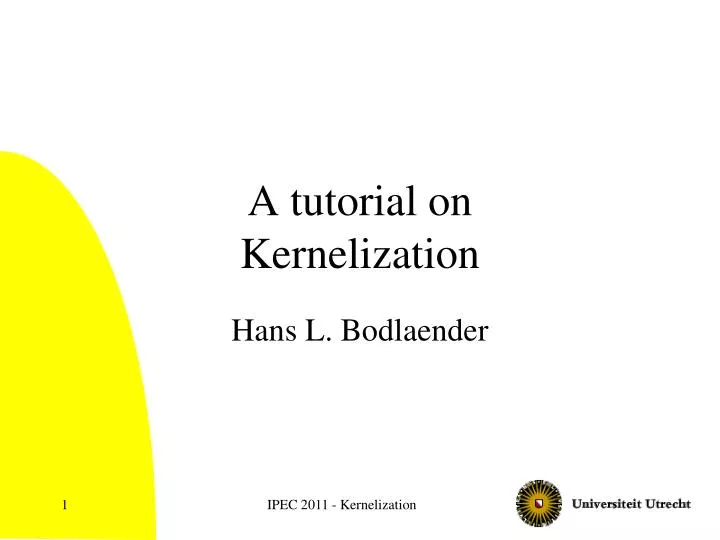 a tutorial on kernelization n.
