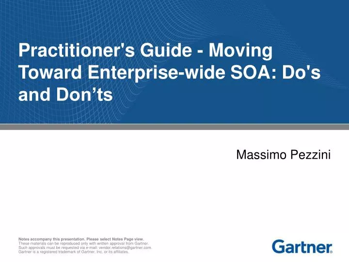 practitioner s guide moving toward enterprise wide soa do s and don ts n.