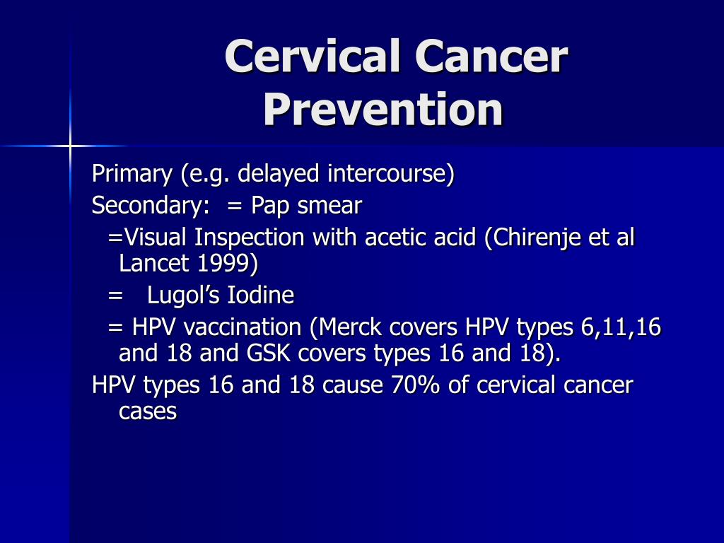 PPT - CERVICAL CANCER PREVENTION STRATEGIES PowerPoint Presentation ...