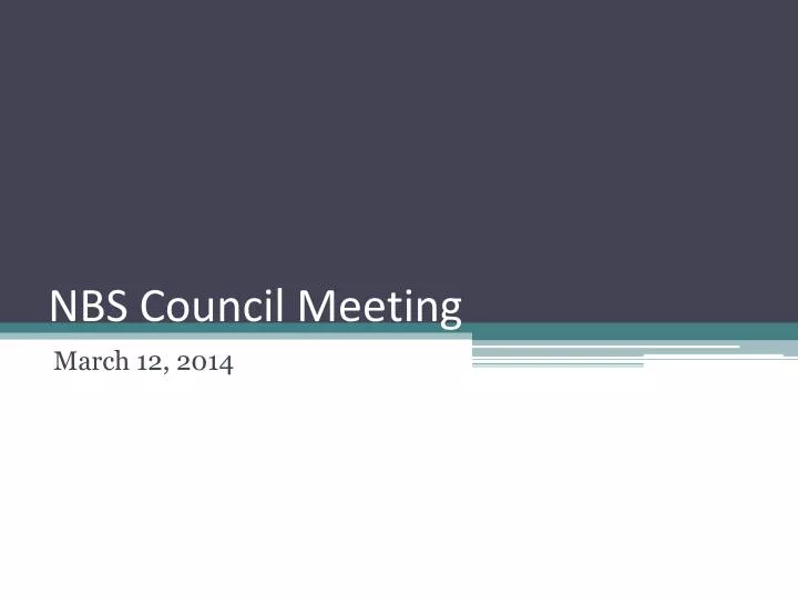 nbs council meeting n.