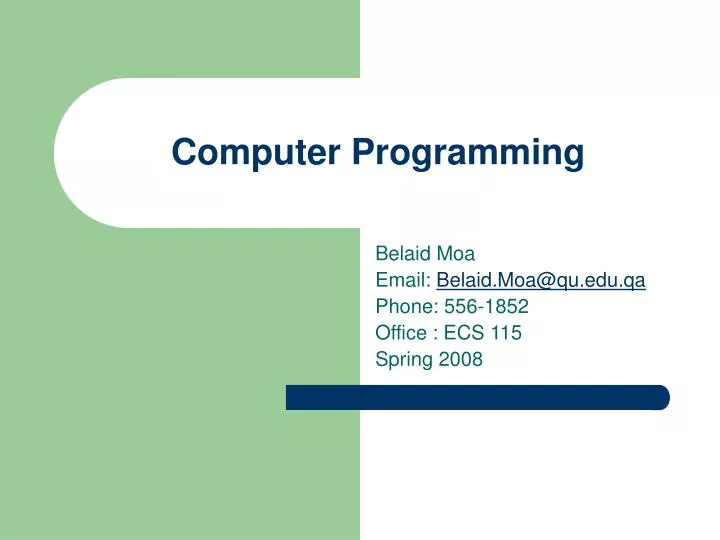 PPT - Computer Programming PowerPoint Presentation, Free Download - ID ...