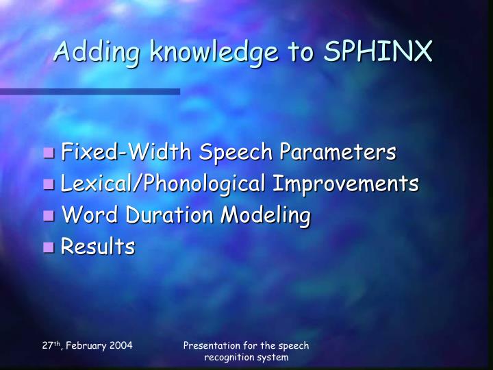 an overview of speech recognition an overview of speech recognition