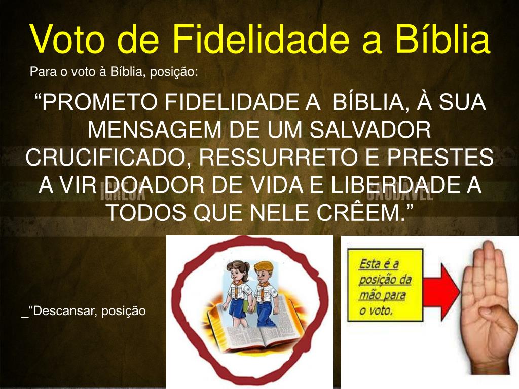 PPT - VOTO “Por amor a Jesus, farei sempre o meu melhor”. Descansar ...