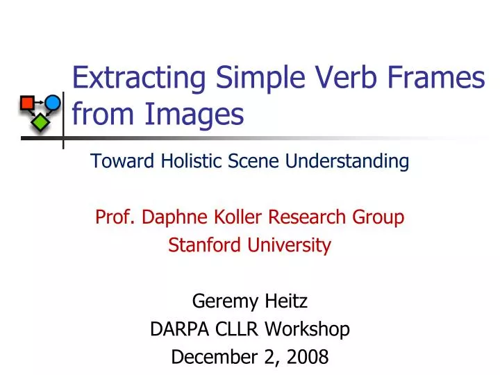 PPT Extracting Simple Verb Frames from Images PowerPoint Presentation