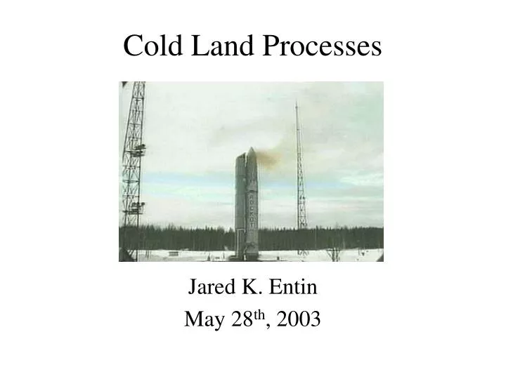 cold land processes n.