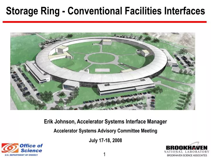 storage ring conventional facilities interfaces n.