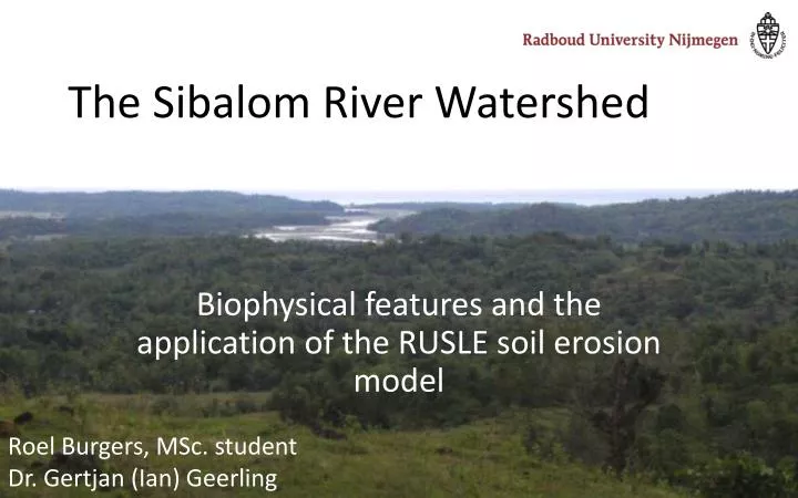 the sibalom river watershed n.