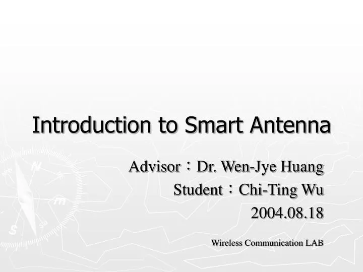 introduction to smart antenna n.