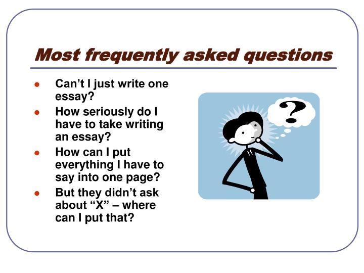 Frequently asked college essay questions