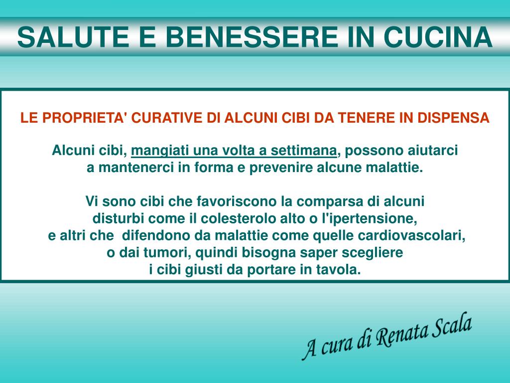 PPT - SALUTE E BENESSERE IN CUCINA PowerPoint Presentation, free download -  ID:3745461