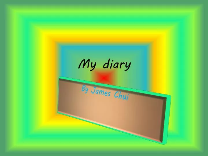 my diary n.