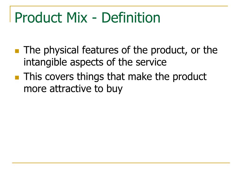 PPT - Marketing Mix PowerPoint Presentation, download ID:3746672