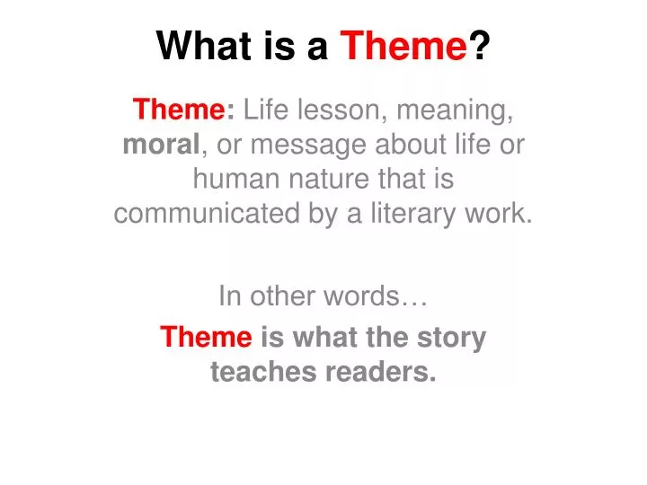 PPT - What is a Theme ? PowerPoint Presentation, free download - ID:3747480