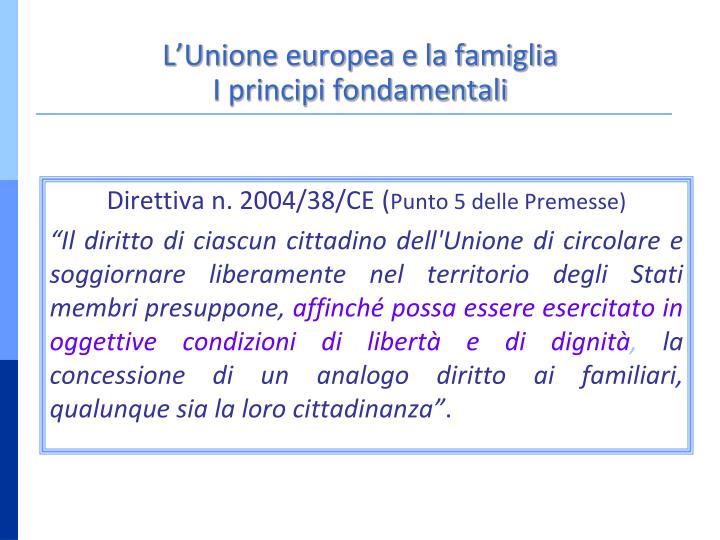 PPT - DIRITTO DI CIRCOLAZIONE E SOGGIORNO DEI CITTADINI COMUNITARI E ... PPT - DIRITTO DI CIRCOLAZIONE E SOGGIORNO DEI CITTADINI COMUNITARI E ...