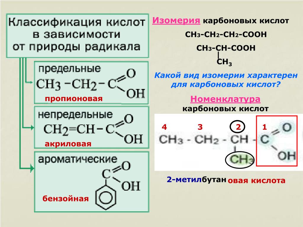 Тема по химии карбоновые кислоты