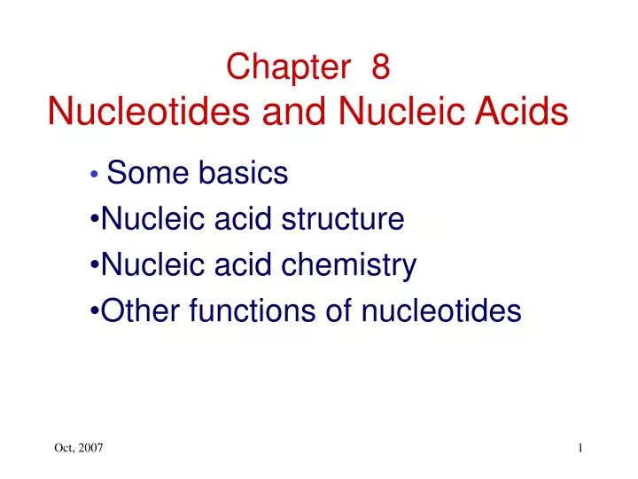 chapter 8 nucleotides and nucleic acids n.