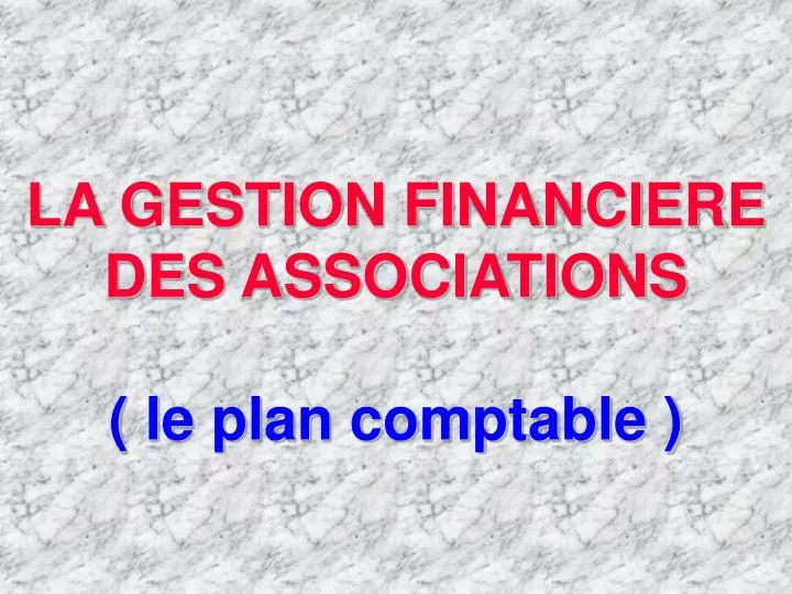 Plan comptable des associations ohada Plan comptable des associations ohada