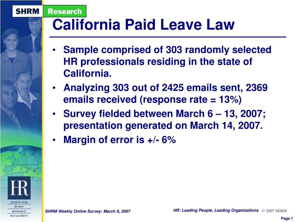 PPT California Paid Leave Law PowerPoint Presentation, free download