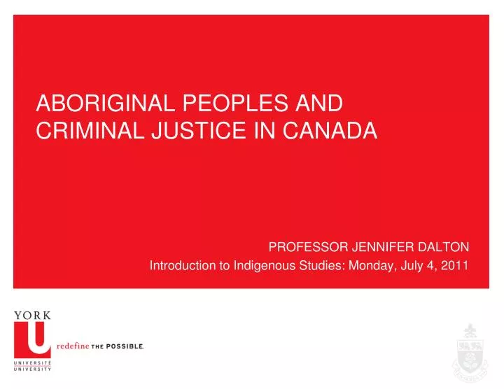aboriginal peoples and criminal justice in canada n.