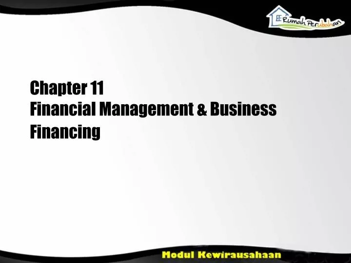 chapter 11 financial management business financing n.