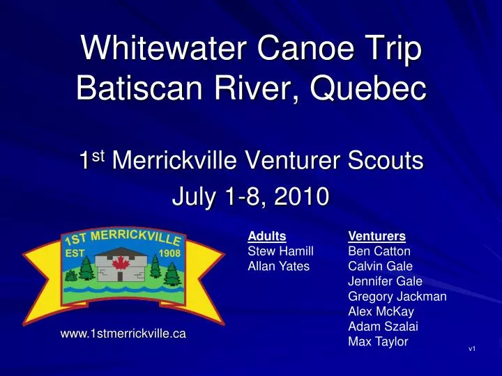 whitewater canoe trip batiscan river quebec n.