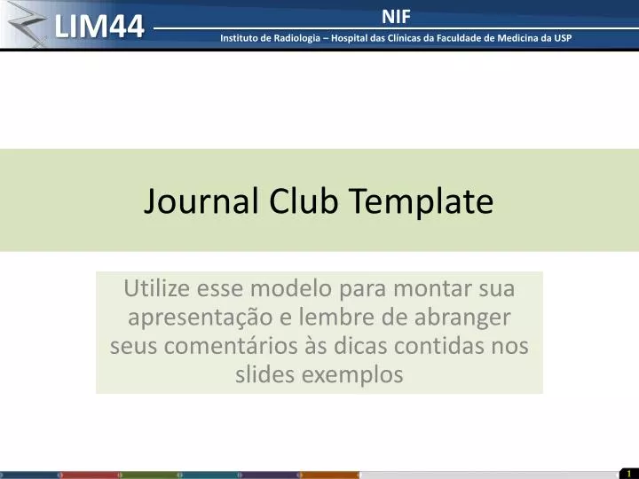 how to make ppt for journal club