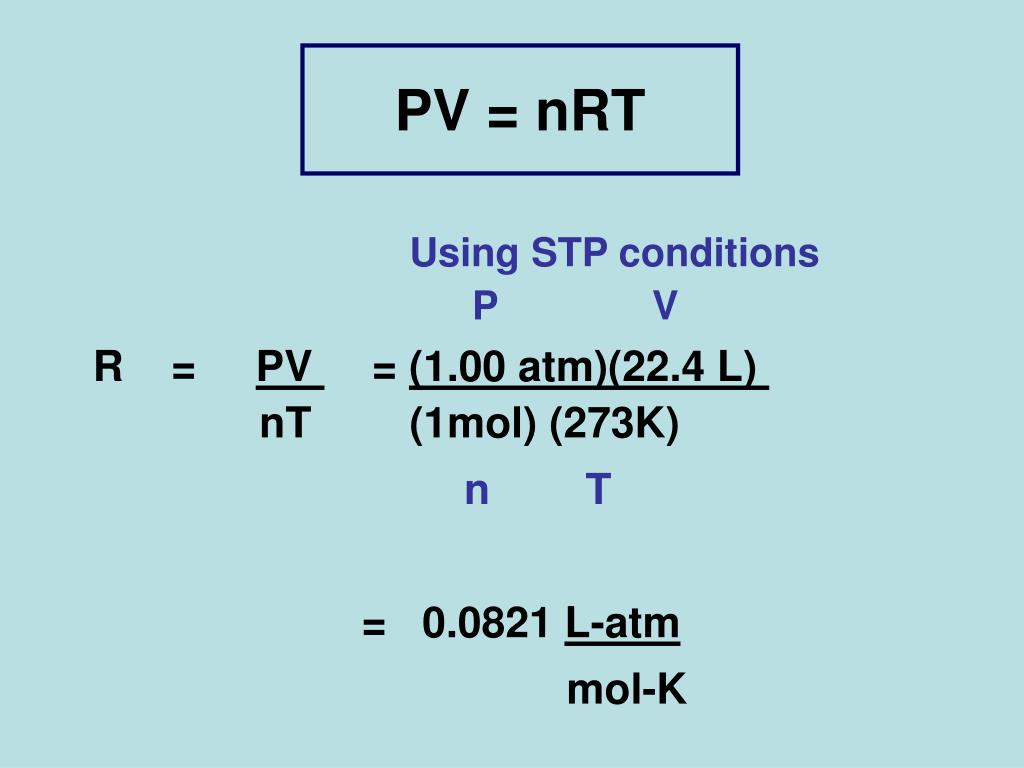 Pv nrt valor de r