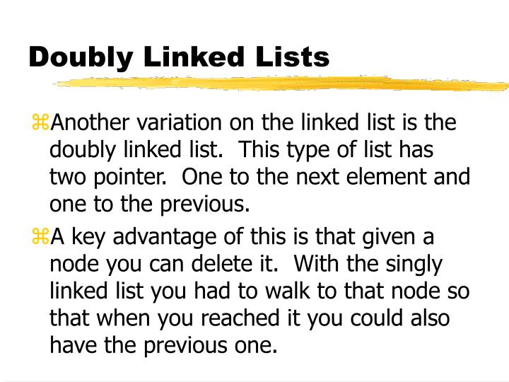 PPT - Doubly Linked Lists PowerPoint Presentation - ID:3754325