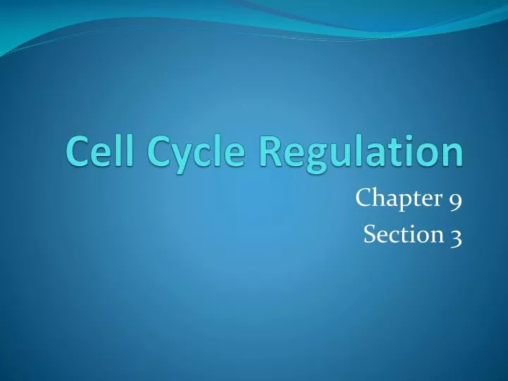 Cell Cycle Regulation PowerPoint Presentation free download Biology Diagrams