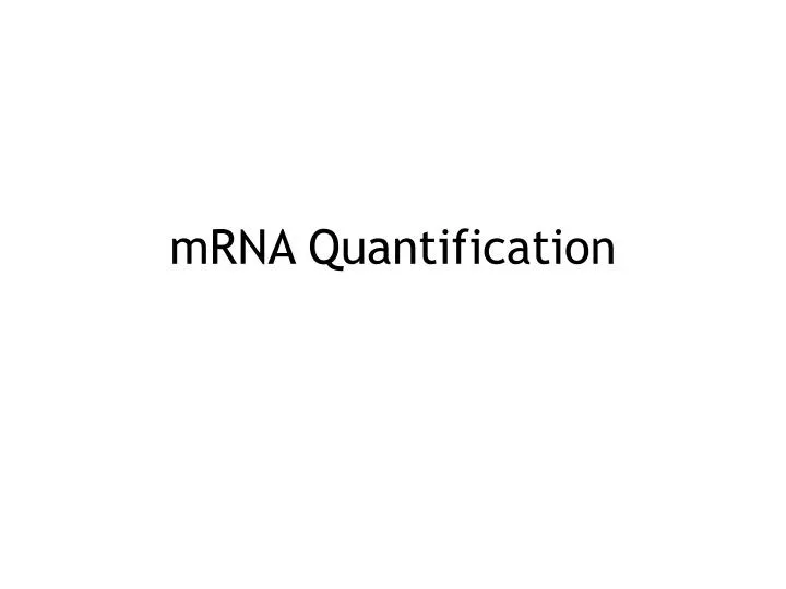 mrna quantification n.