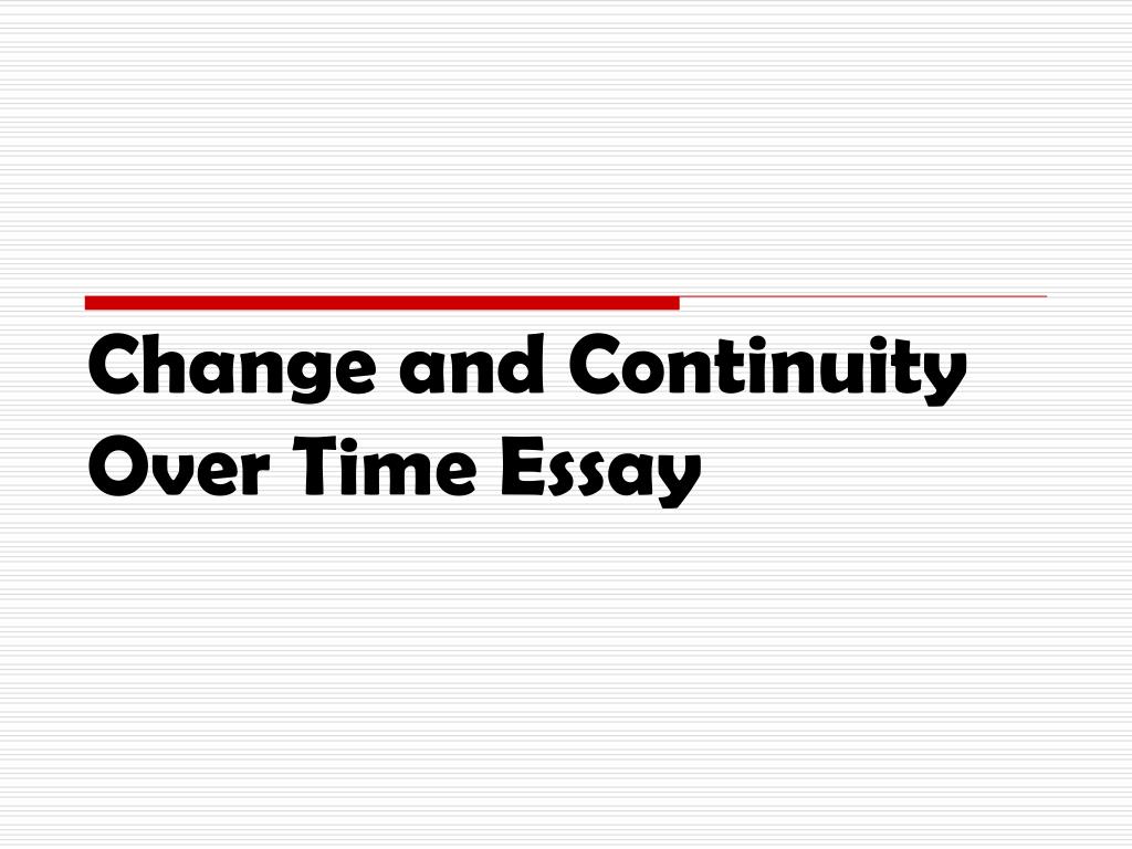 essay change over time