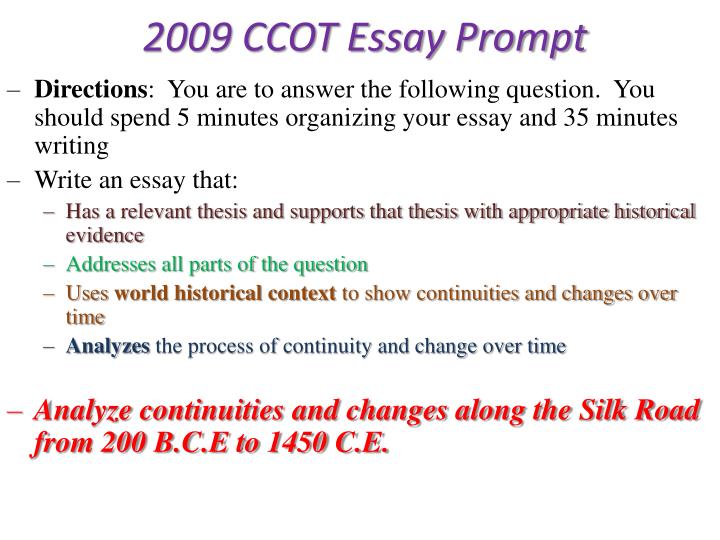 ccot thesis formula