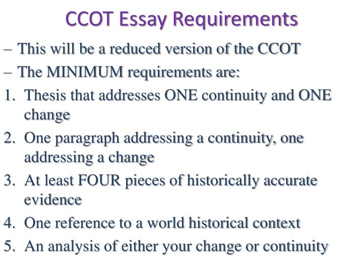 ccot thesis formula
