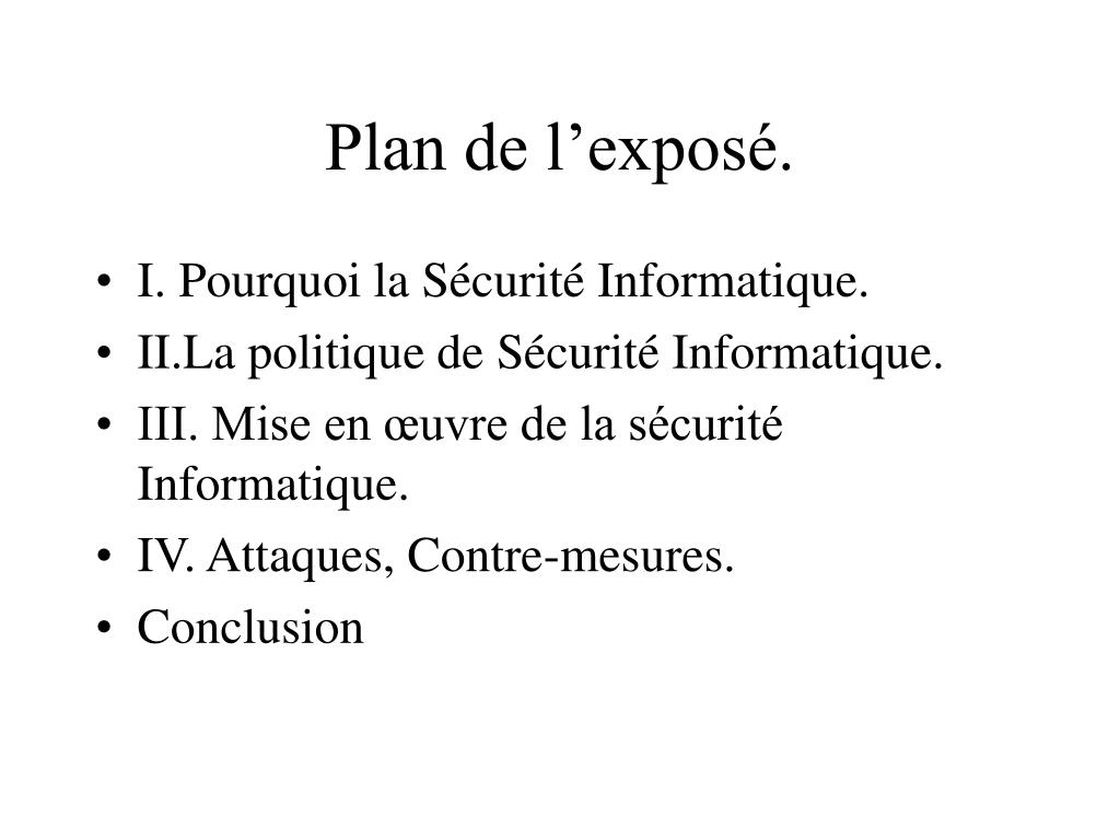 PPT - La Sécurité Informatique. PowerPoint Presentation, free download -  ID:3755531