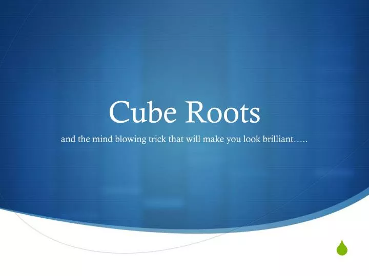 cube roots n.