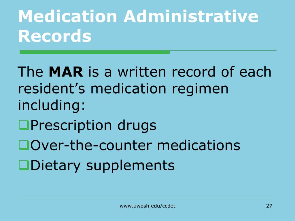 medication administration record