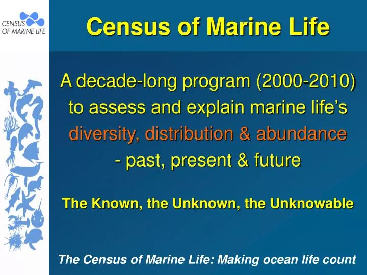 census of marine life n.