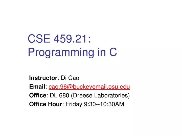 cse 459 21 programming in c n.