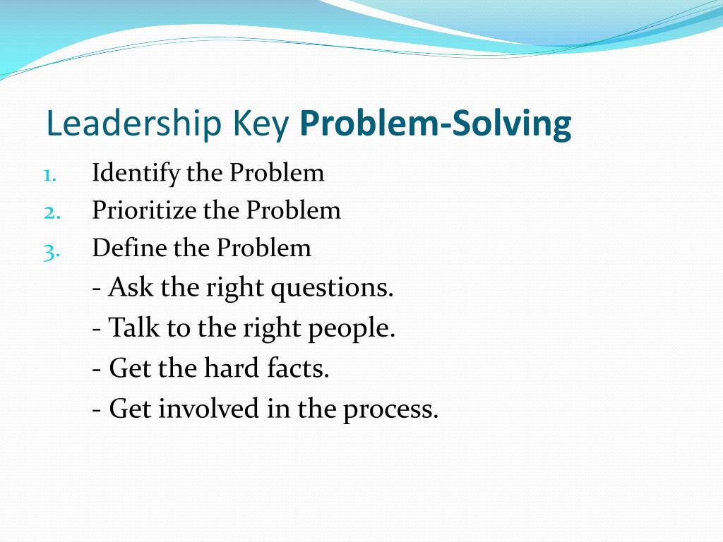 leadership style and problem solving