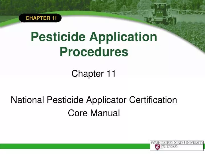pesticide application procedures n.